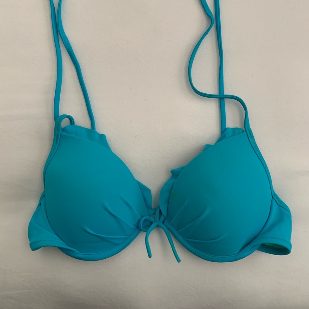 Victoria Secret PINK teal bikini top